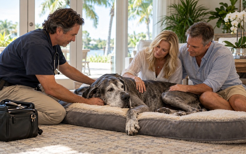 Large Breed Dogs and In-Home Euthanasia: What Jupiter Families Should Know